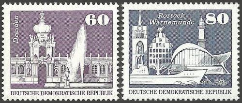 Potovn znmky DDR 1974 Vstavba v DDR Mi# 1919-20