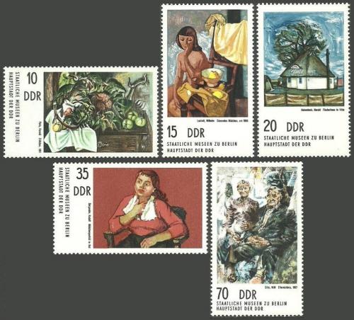 Poštovní známky DDR 1974 Umìní Mi# 2001-05