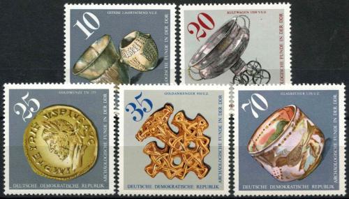 Poštovní známky DDR 1976 Archeologické nálezy Mi# 2182-86