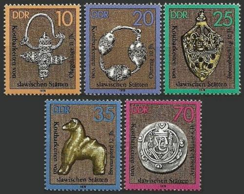 Poštovní známky DDR 1978 Archeologické nálezy Mi# 2303-07