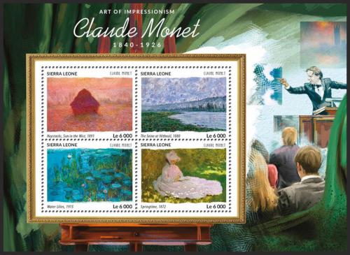 Poštovní známky Sierra Leone 2015 Umìní, Claude Monet Mi# 6432-35 Kat 11€ 