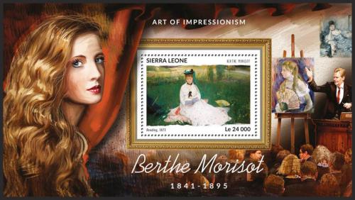 Potovn znmka Sierra Leone 2015 Umn, Berthe Morisot Mi# Block 822 Kat 11 - zvtit obrzek