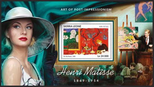 Potovn znmka Sierra Leone 2015 Umn, Henri Matisse Mi# Block 834 Kat 11  - zvtit obrzek