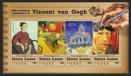 Poštovní známky Sierra Leone 2015 Umìní, Vincent van Gogh Mi# 6627-30 Kat 11€