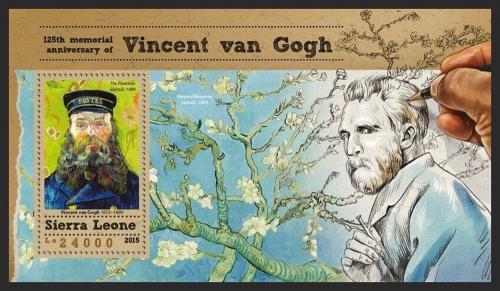 Poštovní známka Sierra Leone 2015 Umìní, Vincent van Gogh Mi# Block 858 Kat 11€