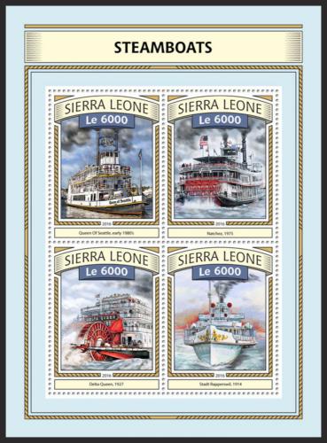 Poštovní známky Sierra Leone 2016 Parníky Mi# 7853-56 Kat 11€