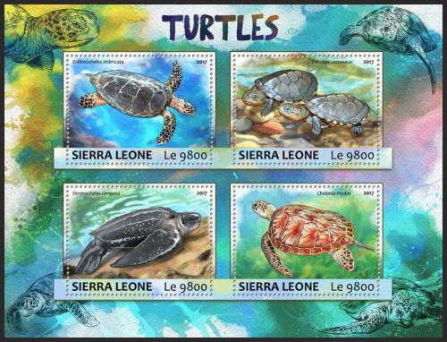 Poštovní známky Sierra Leone 2017 Želvy Mi# 8260-63 Kat 11€