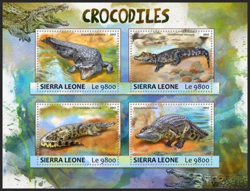 Poštovní známky Sierra Leone 2017 Krokodýli Mi# 8265-68 Kat 11€
