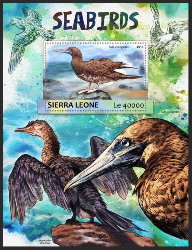 Potovn znmka Sierra Leone 2017 Mot ptci Mi# Block 1183 Kat 11 - zvtit obrzek