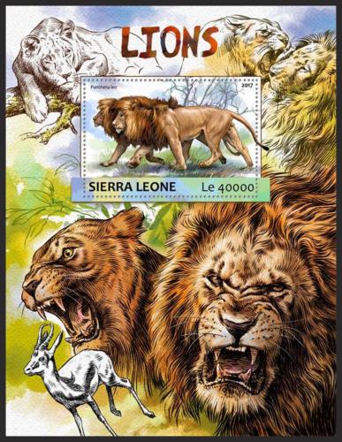 Poštovní známka Sierra Leone 2017 Lvi Mi# Block 1188 Kat 11€