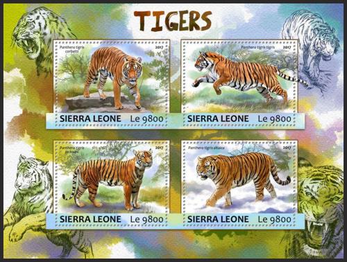 Poštovní známky Sierra Leone 2017 Tygøi Mi# 8300-03 Kat 11€