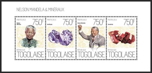 Poštovní známky Togo 2013 Minerály a Nelson Mandela Mi# 5176-79 Kat 12€