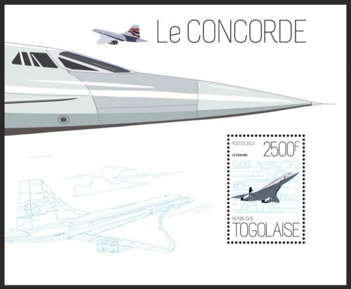 Potovn znmka Togo 2013 Concorde Mi# Block 858 Kat 10