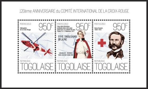 Poštovní známky Togo 2013 Èervený køíž, 150. výroèí Mi# 5206-08 Kat 11€