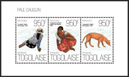 Potovn znmky Togo 2013 Umn, Paul Gauguin Mi# 5210-12 Kat 11 - zvtit obrzek