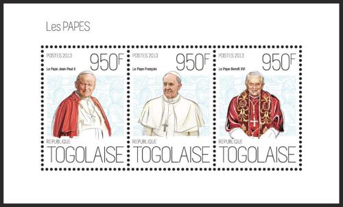 Poštovní známky Togo 2013 Papeži Mi# 5230-32 Kat 11€