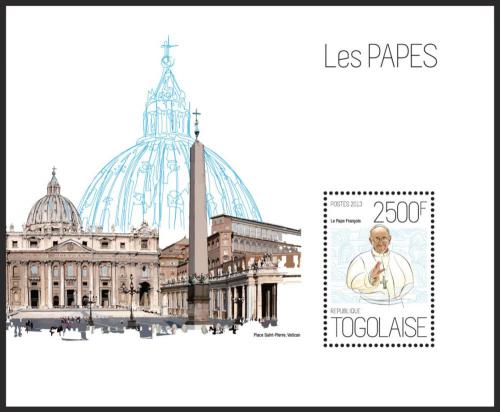 Poštovní známka Togo 2013 Papež František Mi# Block 867 Kat 10€
