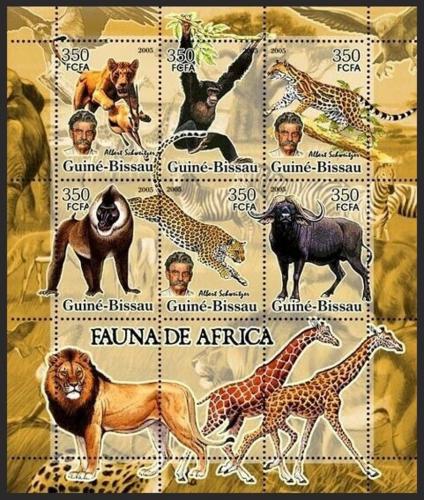 Potovn znmky Guinea-Bissau 2005 Africk fauna Mi# 3209-14