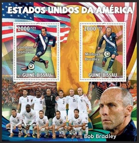 Poštovní známky Guinea-Bissau 2010 Ameriètí fotbalisti Mi# Block 796 Kat 16€