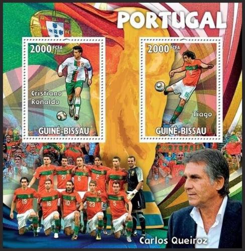 Poštovní známky Guinea-Bissau 2010 Portugalští fotbalisti Mi# Block 797 Kat 16€