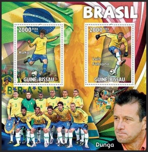 Poštovní známky Guinea-Bissau 2010 Brazilští fotbalisti Mi# Block 799 Kat 16€