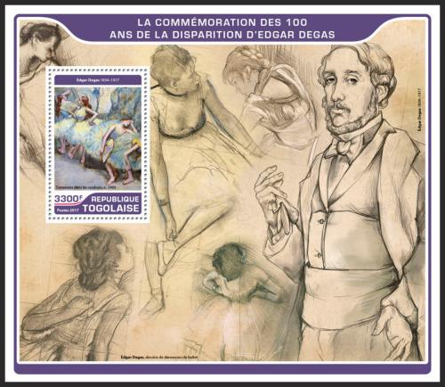 Poštovní známka Togo 2017 Umìní, Edgar Degas Mi# Block 1426 Kat 13€