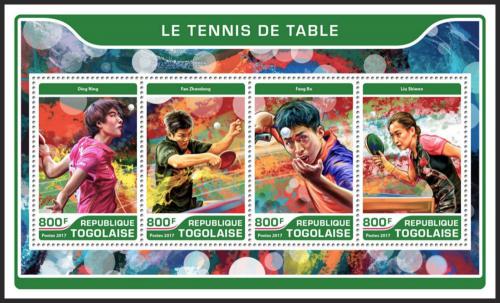 Potovn znmky Togo 2017 Stoln tenis Mi# 8144-47 Kat 13