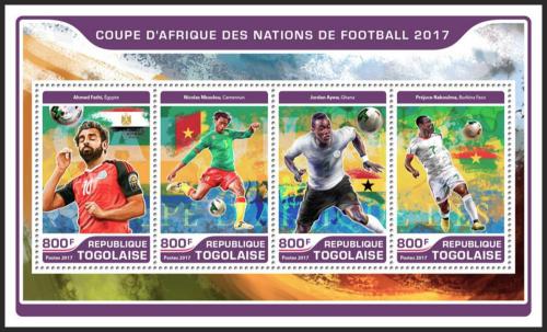 Poštovní známky Togo 2017 Africký fotbalový pohár Mi# 8154-57 Kat 13€