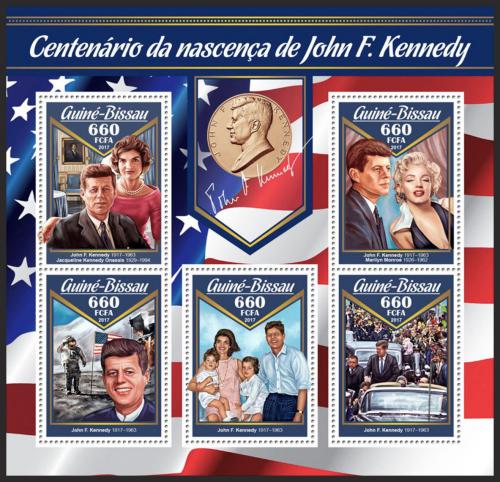 Poštovní známky Guinea-Bissau 2017 John F. Kennedy Mi# 9038-42 Kat 12.50€
