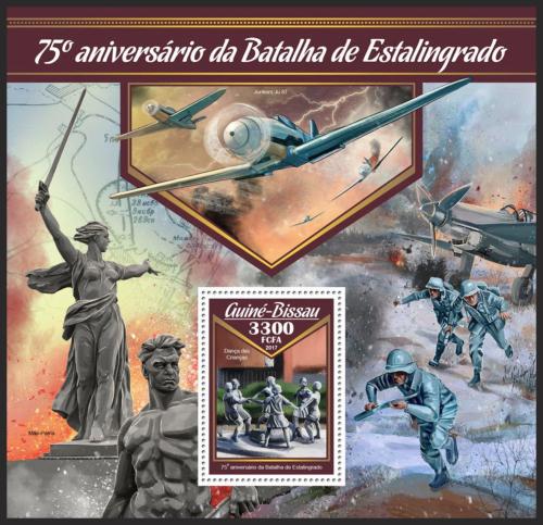Potovn znmka Guinea-Bissau 2017 Bitva u Stalingradu Mi# Block 1566 Kat 12.50