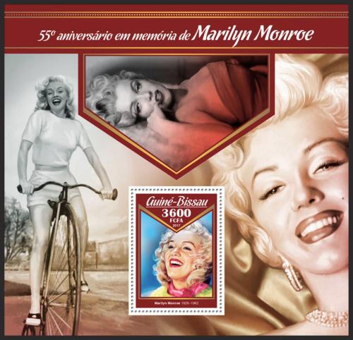 Potovn znmka Guinea-Bissau 2017 Marilyn Monroe Mi# Block 1567 Kat 13.50