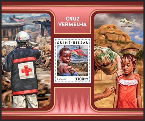 Poštovní známka Guinea-Bissau 2017 Èervený køíž Mi# Block 1595 Kat 12.50€
