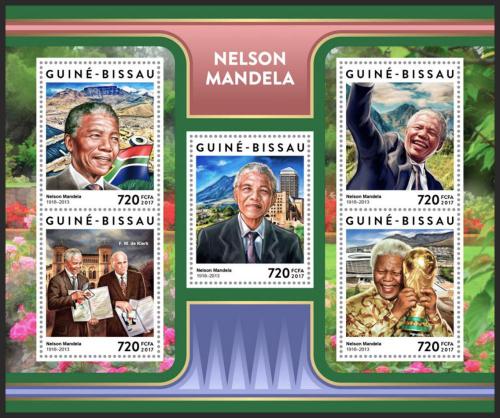 Poštovní známky Guinea-Bissau 2017 Nelson Mandela Mi# 9242-46 Kat 13.50€
