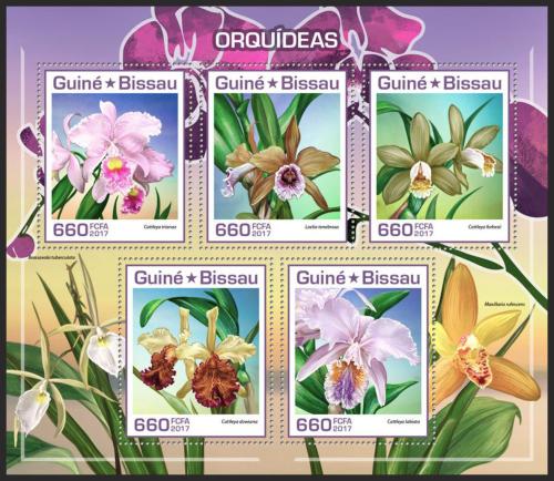 Potovn znmky Guinea-Bissau 2017 Orchideje Mi# 9338-42 Kat 12.50 - zvtit obrzek