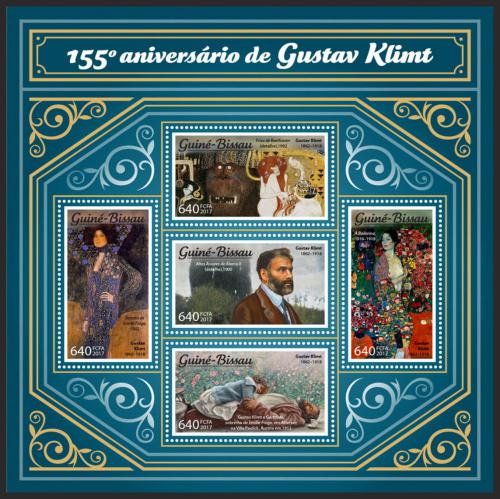Poštovní známky Guinea-Bissau 2017 Umìní, Gustav Klimt Mi# 9518-22 Kat 12€