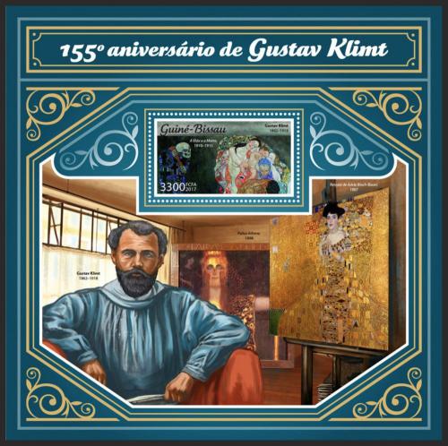 Poštovní známka Guinea-Bissau 2017 Umìní, Gustav Klimt Mi# Block 1642 Kat 12.50€