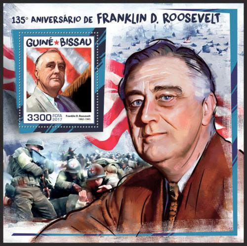 Poštovní známka Guinea-Bissau 2017 Prezident Franklin D. Roosevelt Mi# Block 1656 Kat 12.50€