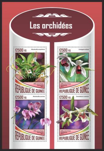 Potovn znmky Guinea 2017 Orchideje Mi# 12655-58 Kat 20