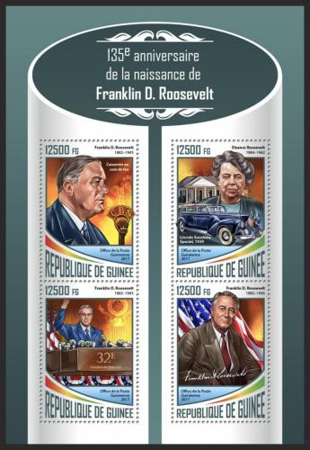 Poštovní známky Guinea 2017 Prezident Franklin D. Roosevelt Mi# 12705-08 Kat 20€