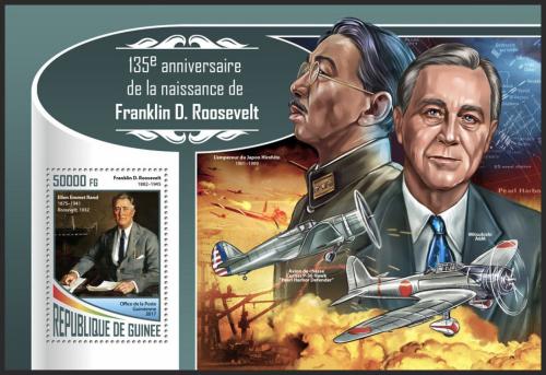 Poštovní známka Guinea 2017 Prezident Franklin D. Roosevelt Mi# Block 2837 Kat 20€