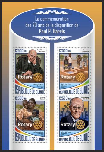Potovn znmky Guinea 2017 Paul Harris, Rotary Intl. Mi# 12730-33 Kat 20