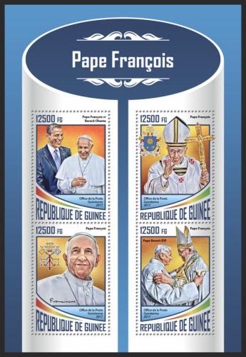 Poštovní známky Guinea 2017 Papež František Mi# 12750-53 Kat 20€