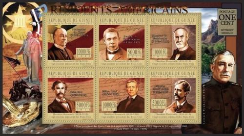 Poštovní známky Guinea 2011 Theodore Roosevelt, 26. US prezident Mi# 8134-39 25€