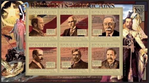 Poštovní známky Guinea 2011 William Howard Taft, 27. US prezident Mi# 8140-45 Kat 25€