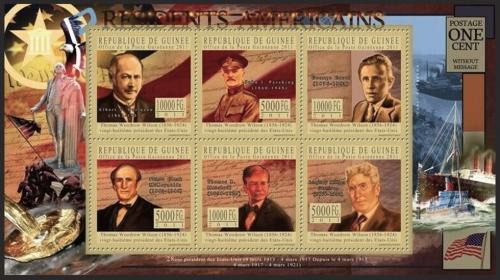 Poštovní známky Guinea 2011 Woodrow Wilson, 28. US prezident Mi# 8146-51 Kat 25€