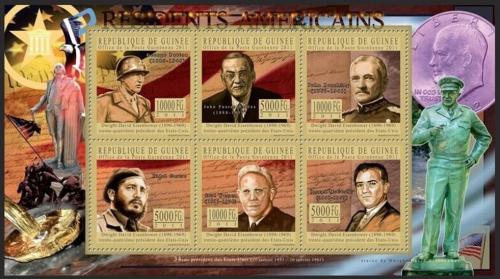 Poštovní známky Guinea 2011 Dwight Eisenhower, 34. US prezident Mi# 8182-87 Kat 25€