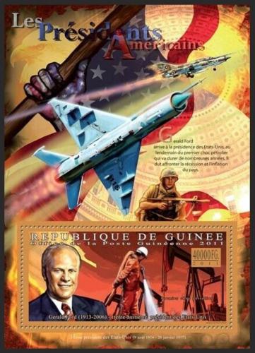 Poštovní známka Guinea 2011 Gerald Ford, 38. US prezident Mi# Block 1928 Kat 16€