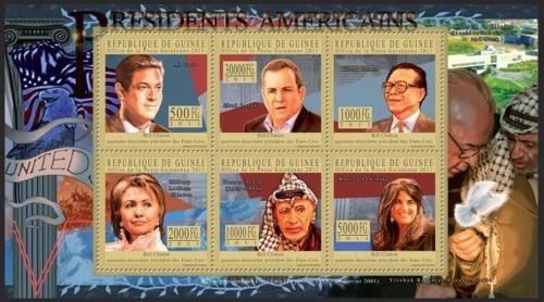 Poštovní známky Guinea 2011 Bill Clinton, 42. US prezident Mi# 8230-35 Kat 18€