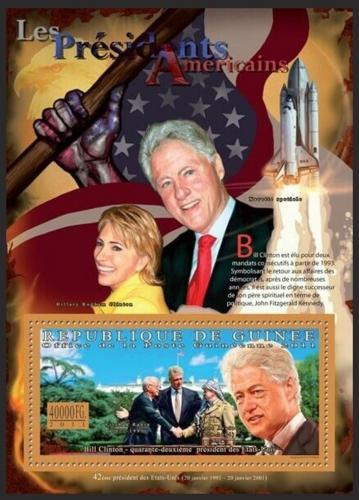 Poštovní známka Guinea 2011 Bill Clinton, 42. US prezident Mi# Block 1932 Kat 17€