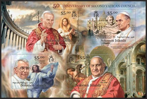 Poštovní známky Šalamounovy ostrovy 2013 Druhý vatikánský koncil Mi# 1596-99
